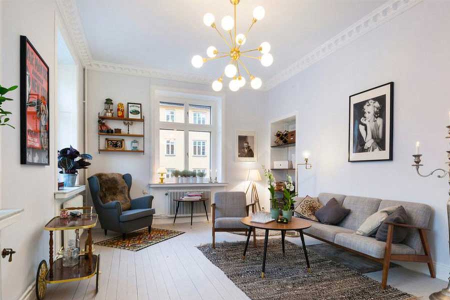 Beautifully decorated living room with elegant furnishings